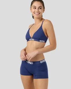 Women PSD Triangle Bralette|Modal Blend*Modal Solids - Navy