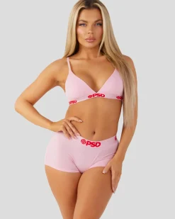 Women PSD Triangle Bralette|Modal Blend*Modal Solids - Pink