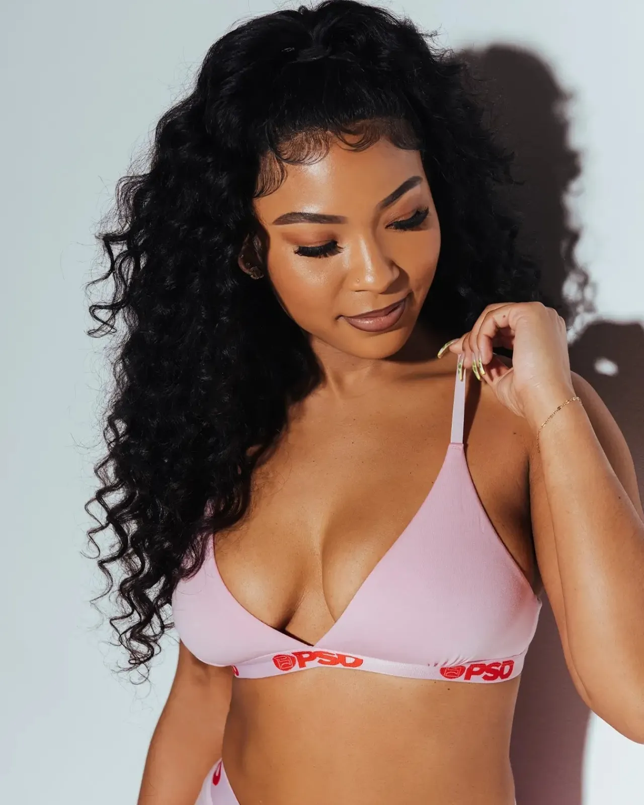 Women PSD Triangle Bralette|Modal Blend*Modal Solids - Pink