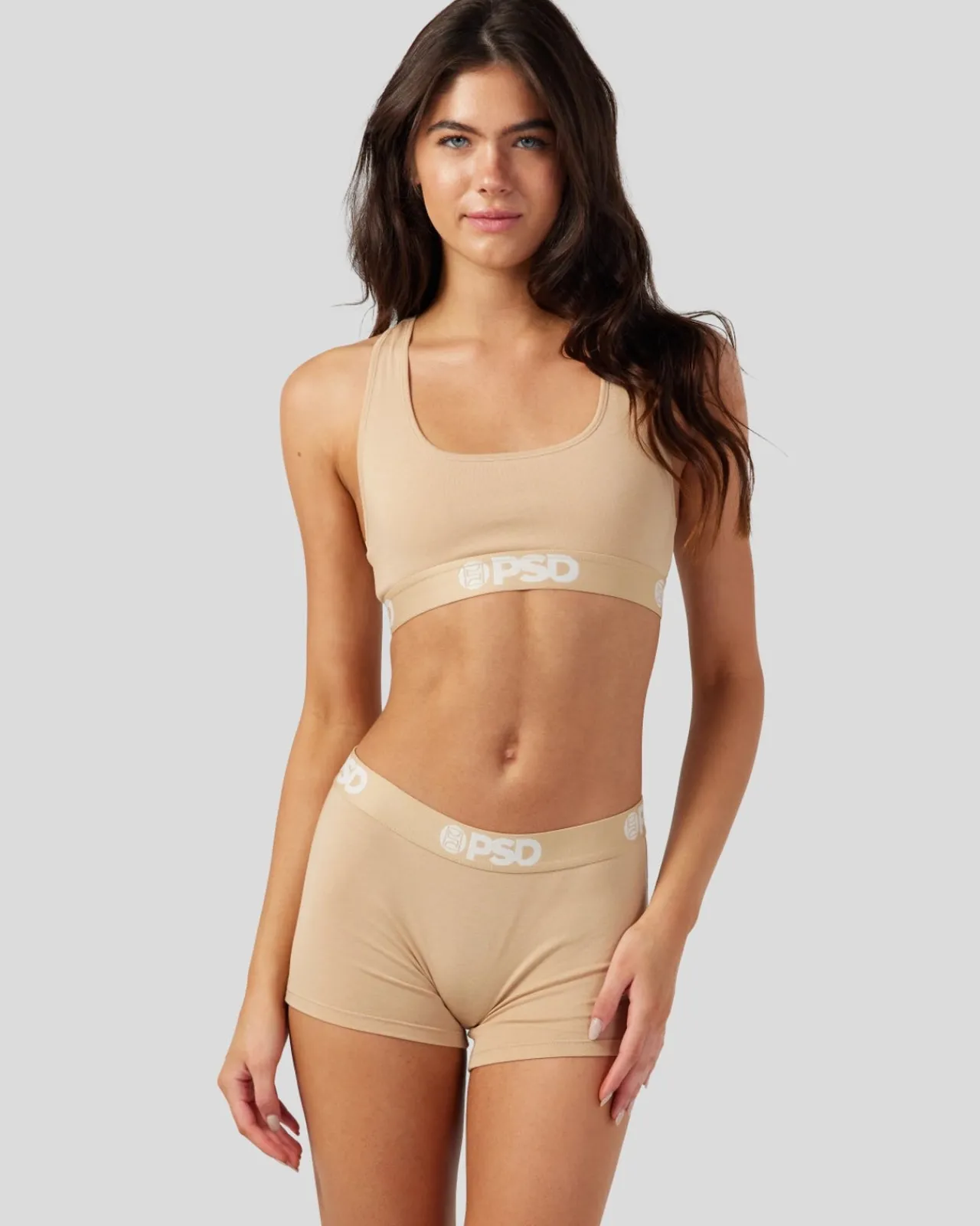 Women PSD Sports Bra|Modal Blend*Modal Solids - Sand