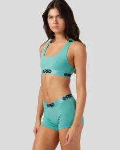 Women PSD Sports Bra|Modal Blend*Modal Solids - Sea