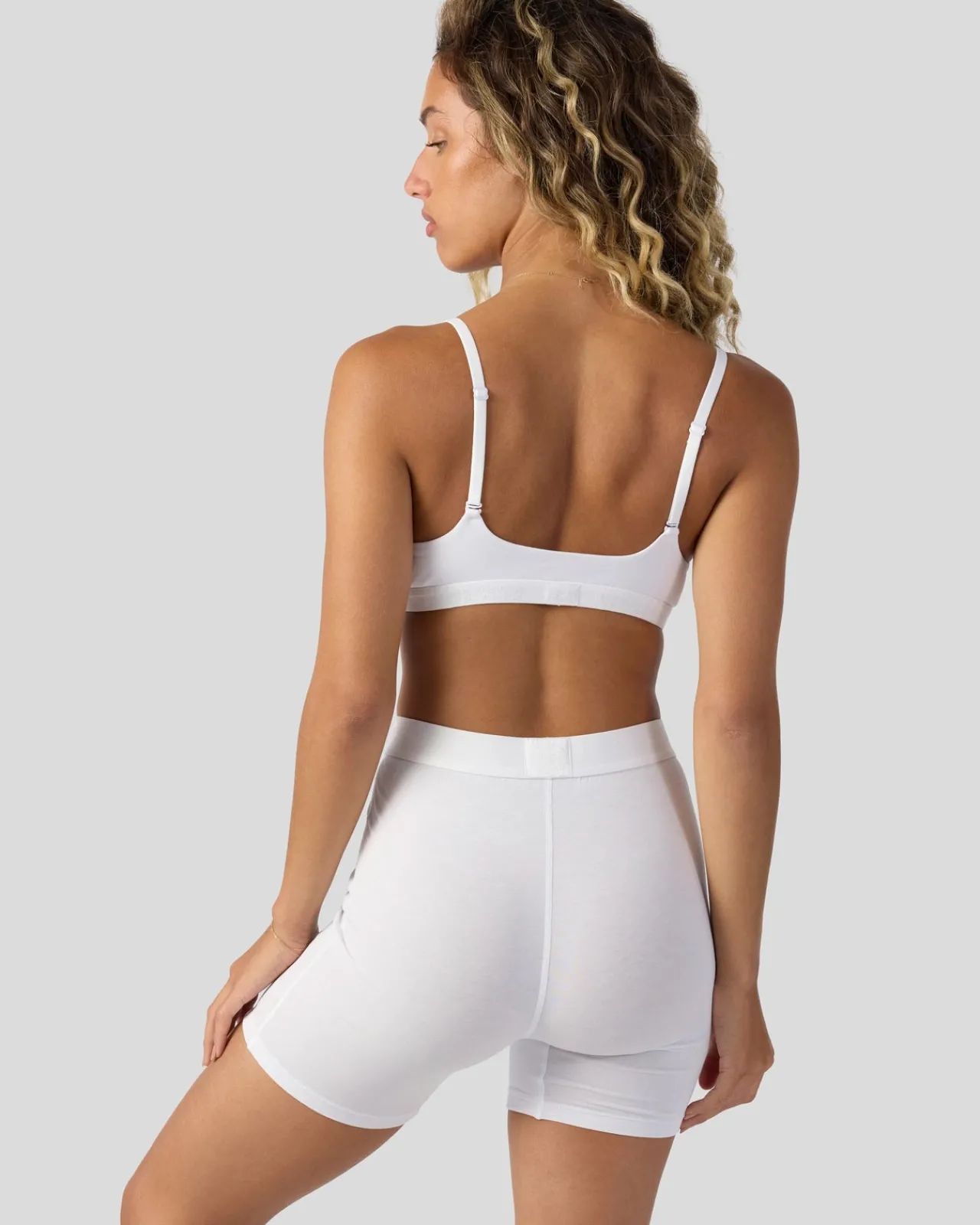 Women PSD Boxer Brief Fit|Modal Blend*Modal Solids - White