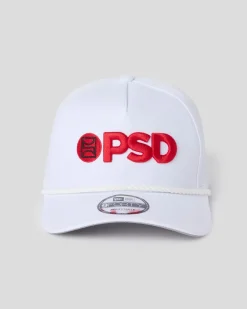 PSD Hats*New Era x Logo Hat White/Red