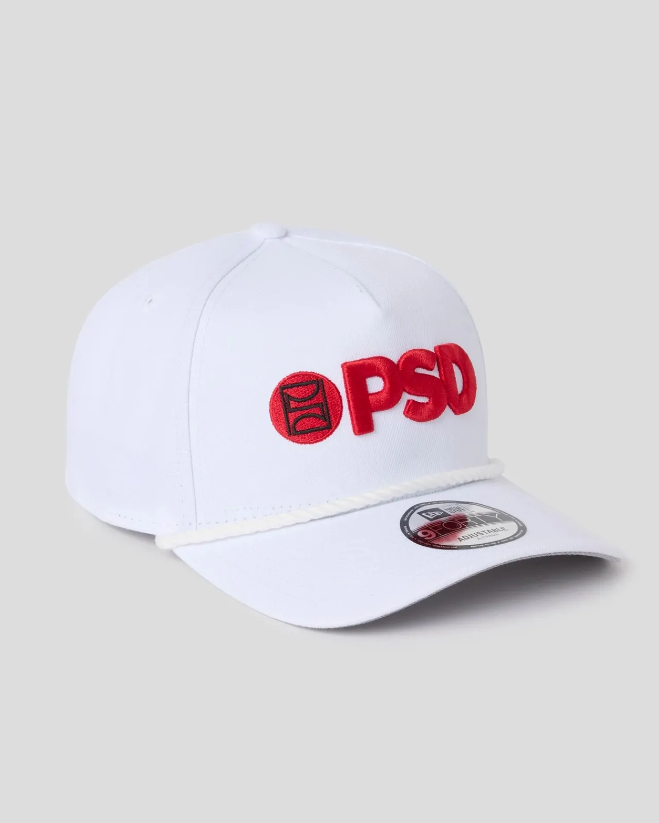 PSD Hats*New Era x Logo Hat White/Red