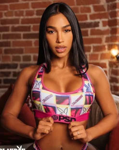 Women PSD Sports Bra|Core Standard*Playboy - Checkers