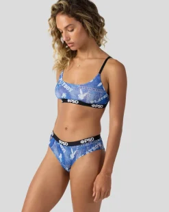 Women PSD Cheeky|Mesh*Playboy - Denim Mesh