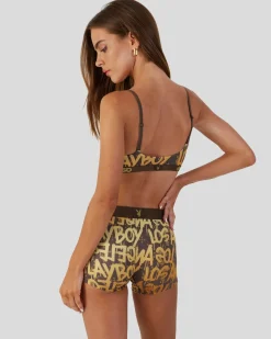Women PSD Scoop Bralette|Core Standard*Playboy - Graffiti Luxe