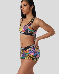 Women PSD Sports Bra|Core Standard*Playboy - Peace Love