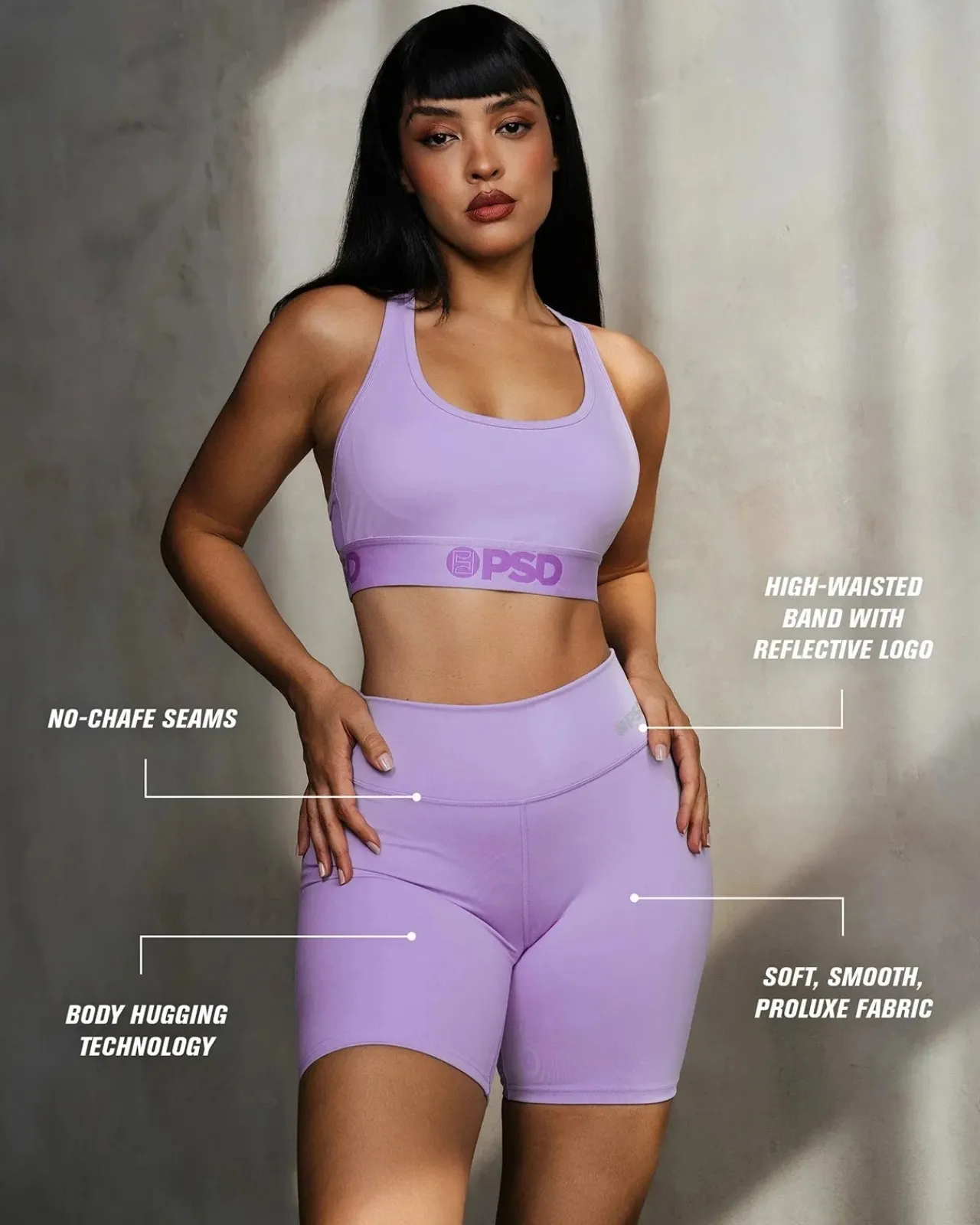 Women PSD Proluxe Performance|Biker Shorts*ProLuxe - Lavender