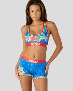Women PSD Sports Bra|Core Standard*Rainbow Brite - Baller