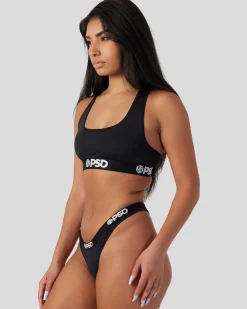 Women PSD Thongs|Core Standard*Solids - Black