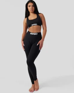 Women PSD Leggings|Leggings*Solids - Black