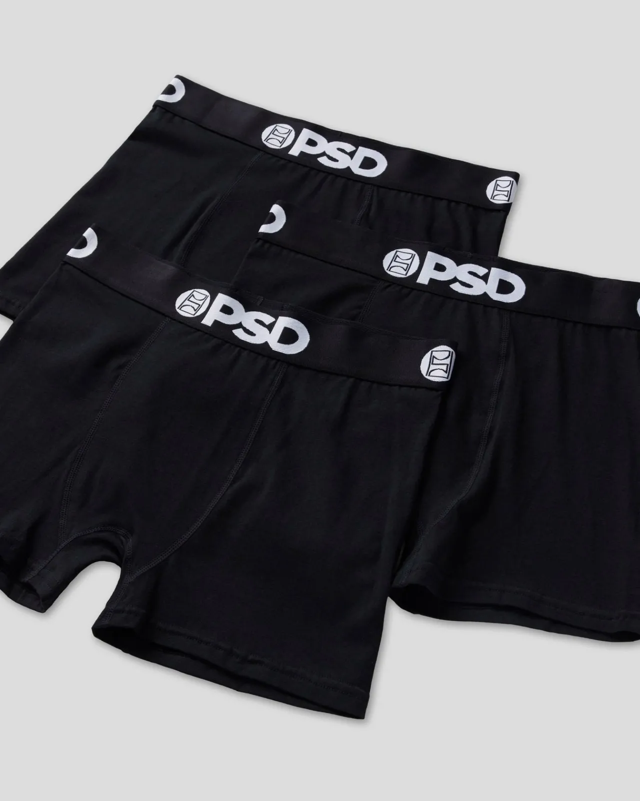 PSD Classic Cotton|Trunk Length 3"*Solids 3 Pack - Black
