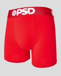 PSD Classic Cotton|Mid Length 5"*Solids 3 Pack - Red/Grey/Black