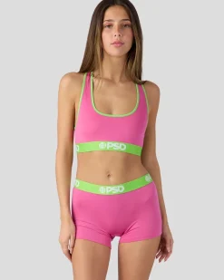 Women PSD Sports Bra|Core Standard*Solids - Pink Pop