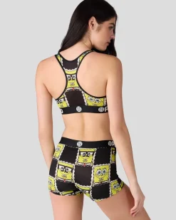 Women PSD Sports Bra|Core Standard*SpongeBob SquarePants - Check