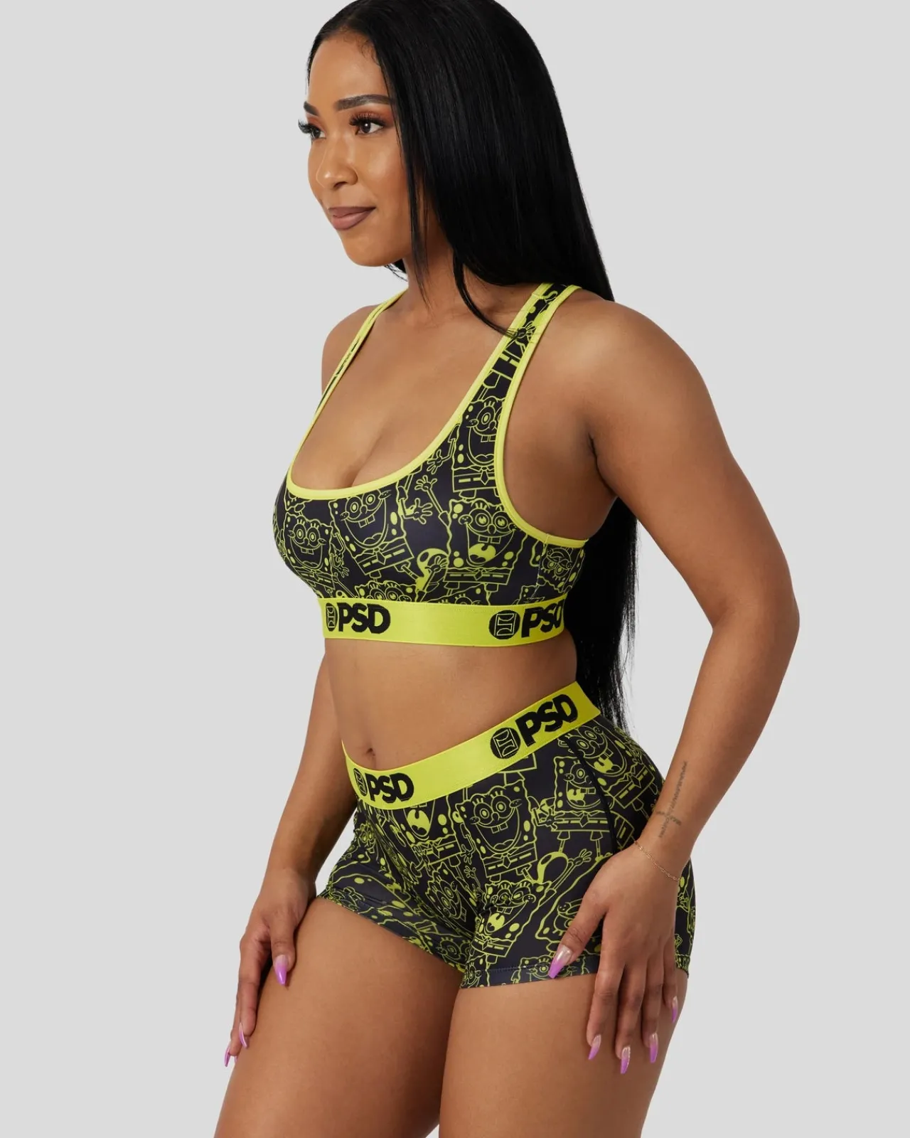 Women PSD Sports Bra|Core Standard*SpongeBob SquarePants - Trip