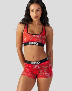 Women PSD Sports Bra|Core Standard*Strawberry Shortcake - Bandana