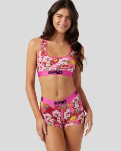 Women PSD Sports Bra|Core Standard*Strawberry Shortcake - Camo