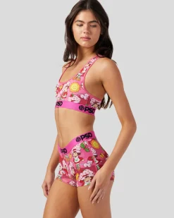 Women PSD Sports Bra|Core Standard*Strawberry Shortcake - Camo