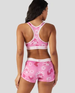 Women PSD Sports Bra|Core Standard*Strawberry Shortcake - Velour
