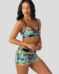 Women PSD V-Neck Bralette|Core Standard*Tartan Floral