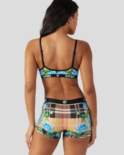 Women PSD V-Neck Bralette|Core Standard*Tartan Floral