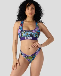 Women PSD Thongs|Core Standard*Violet Paisley